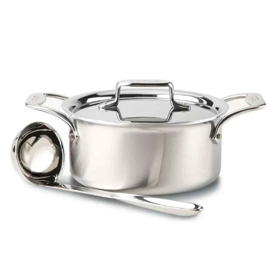 Bd5 Stainless Steel 4 Qt. Soup Pot And Ladle Set>All-Clad Online