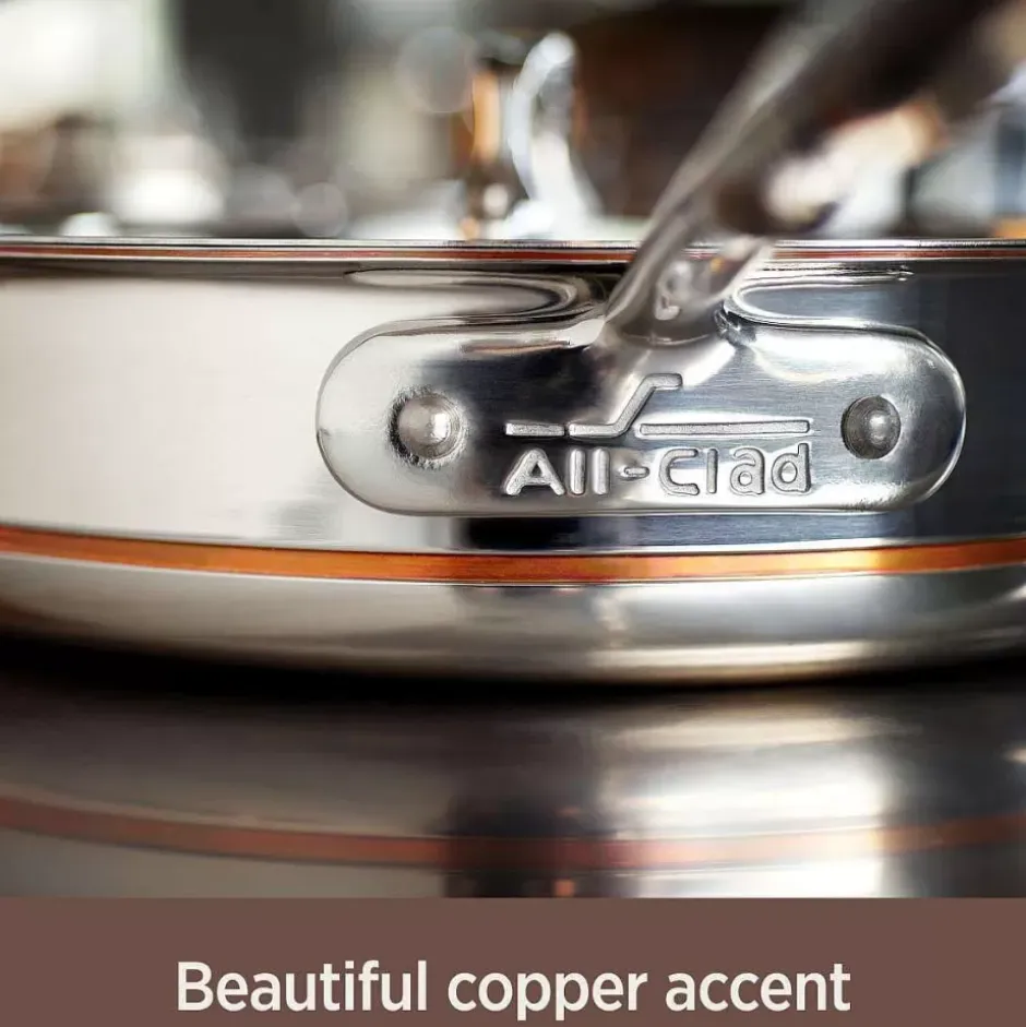 Copper Core 5-Ply Bonded Cookware, Sauce Pan With Lid, 3 Quart>All-Clad Clearance