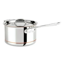 Copper Core 5-Ply Bonded Cookware, 4 Quart Sauce Pan With Lid><noscript><img width=