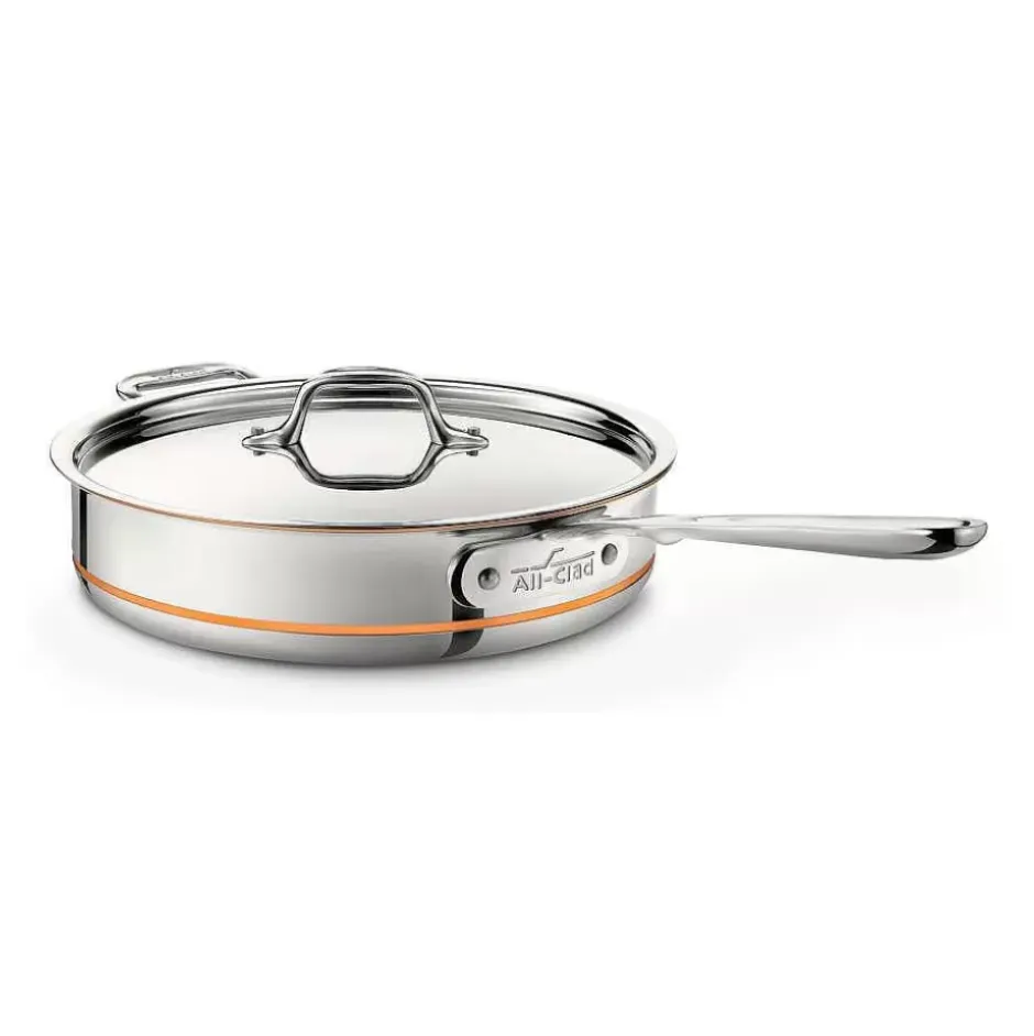 Copper Core 5-Ply Bonded Cookware, Saute Pan With Lid, 3 Quart>All-Clad Hot