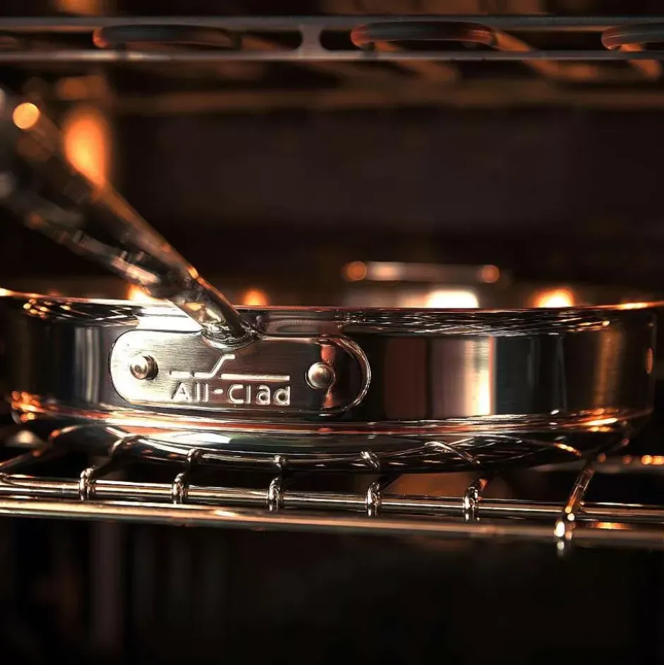 Copper Core 5-Ply Bonded Cookware, Saute Pan With Lid, 3 Quart>All-Clad Hot
