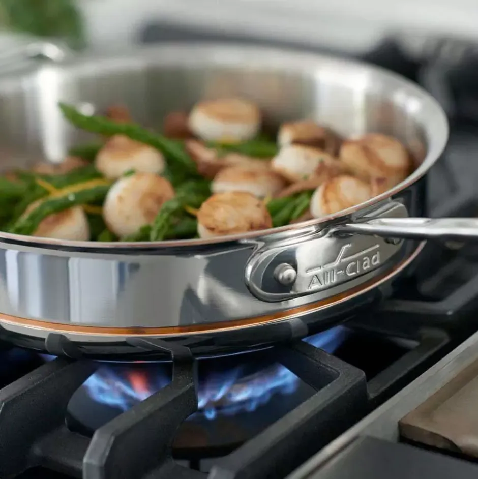 Copper Core 5-Ply Bonded Cookware, Saute Pan With Lid, 3 Quart>All-Clad Hot