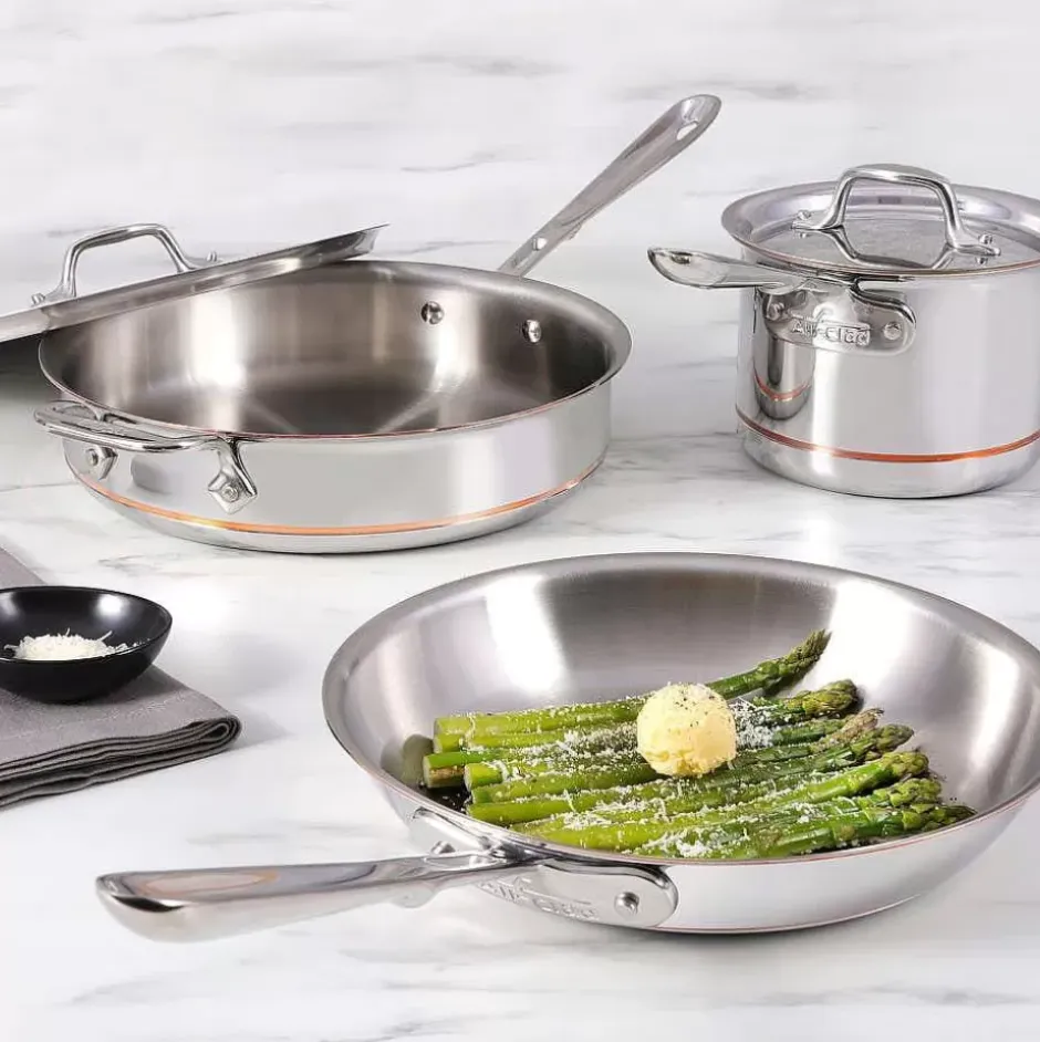 Copper Core 5-Ply Bonded Cookware Set, 5 Piece>All-Clad Outlet