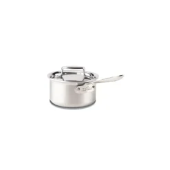 D5 Stainless Brushed 5-Ply Bonded Cookware, Sauce Pan With Lid, 1.5 Quart>All-Clad Fashion