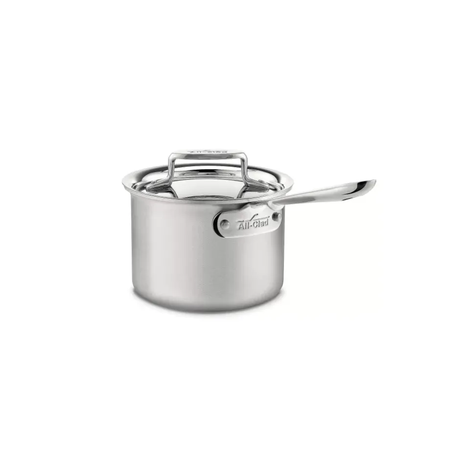D5 Stainless Brushed 5-Ply Bonded Cookware, Sauce Pan With Lid, 2 Quart>All-Clad Online