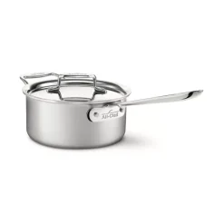 D5 Stainless Brushed 5-Ply Bonded Cookware, Stainless Steel Pot 3 Qt><noscript><img width=
