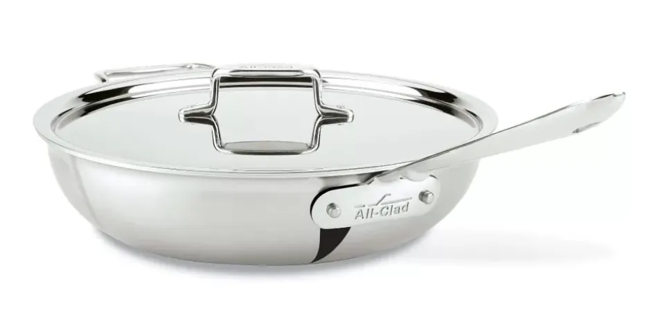 D5 Stainless Brushed 5-Ply Bonded Cookware, Weeknight Pan With Lid, 4 Quart>All-Clad Fashion