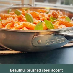 D5 Stainless Brushed 5-Ply Bonded Cookware, Weeknight Pan With Lid, 4 Quart><noscript><img width=
