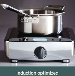 D5 Stainless Brushed 5-Ply Bonded Cookware, Soup Pot With Lid, 4 Quart>All-Clad Outlet