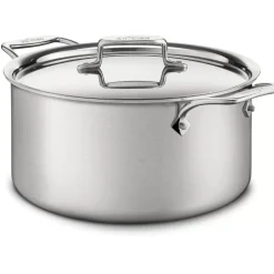 D5 Stainless Brushed 5-Ply Bonded Cookware, Stockpot With Lid, 8 Quart><noscript><img width=