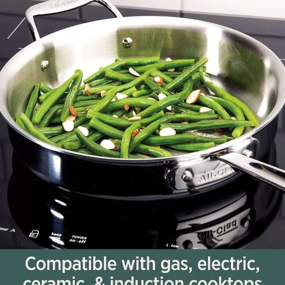 D5 Stainless Brushed 5-Ply Bonded Cookware Set, 11 Piece Set>All-Clad Best