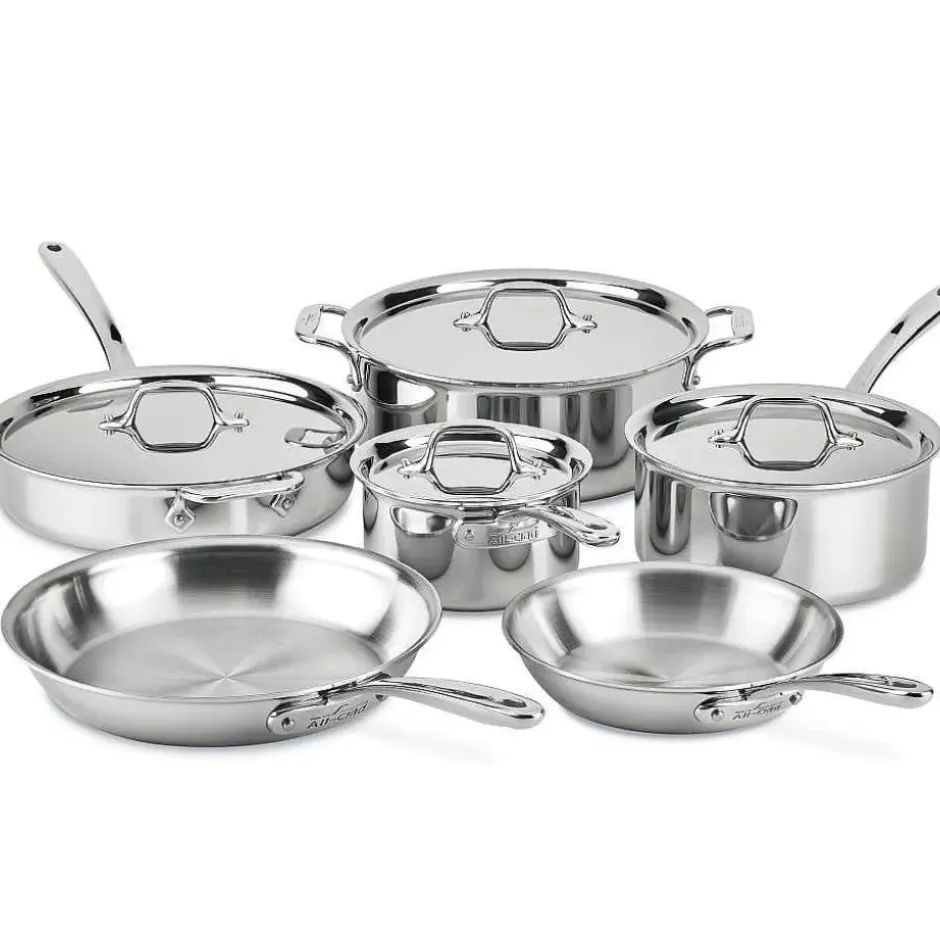 D3 Stainless Everyday, 10 Piece Pots And Pans Cookware Set>All-Clad Outlet