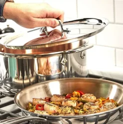 D3 Stainless Everyday 3-Ply Bonded Cookware, Sauce Pan With Lid, 1.5 Quart><noscript><img width=
