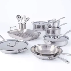 D3 Stainless Everyday 3-Ply Bonded Cookware Set, 20 Piece><noscript><img width=