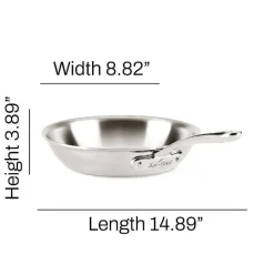 D3 Stainless Everyday 3-Ply Bonded Cookware, Skillet, 8.5 Inch><noscript><img width=