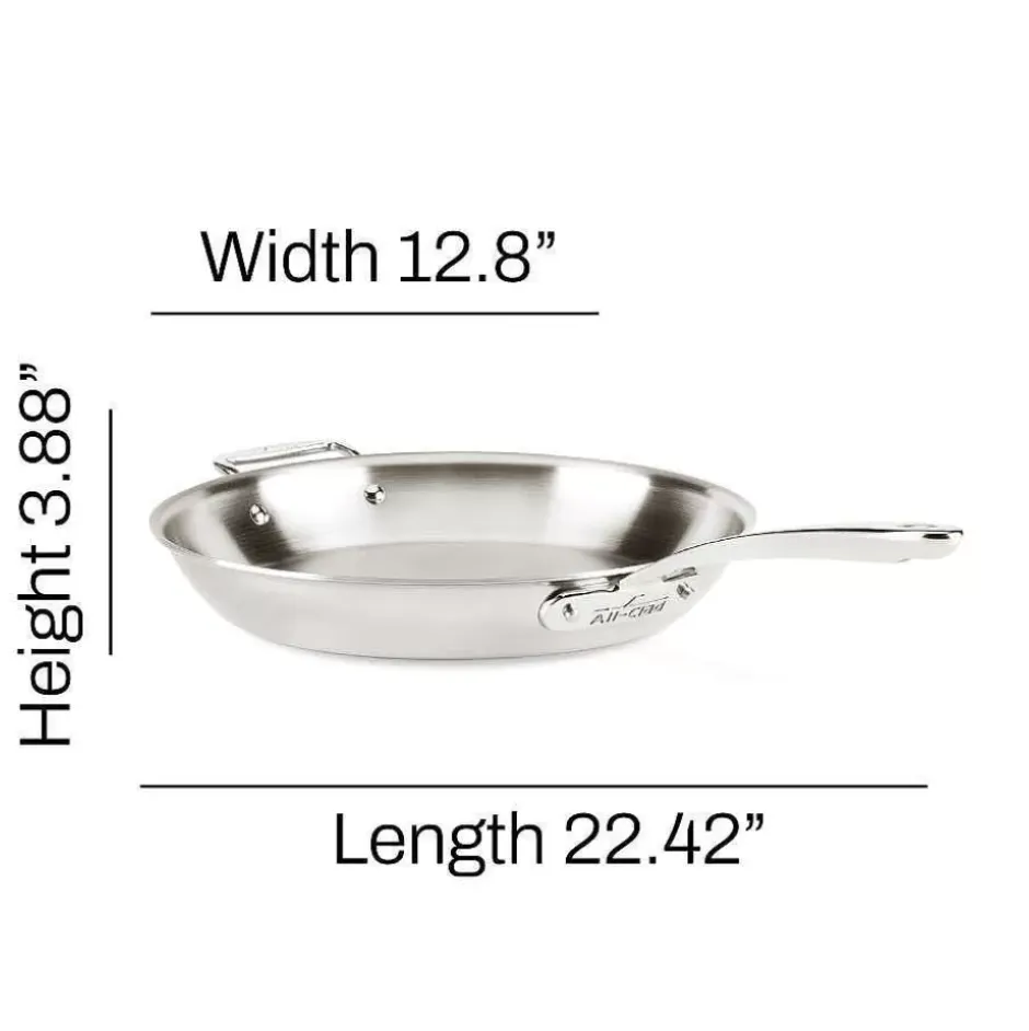 D3 Stainless Everyday 3-Ply Bonded Cookware, Skillet, 12.5 Inch>All-Clad New