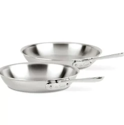 D3 Stainless 3-Ply Bonded Cookware Set, 2 Piece Fry Pan Set, 10 & 12 Inch><noscript><img width=