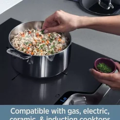D3 Stainless 3-Ply Bonded Cookware Set, 2 Piece Fry Pan Set, 10 & 12 Inch><noscript><img width=