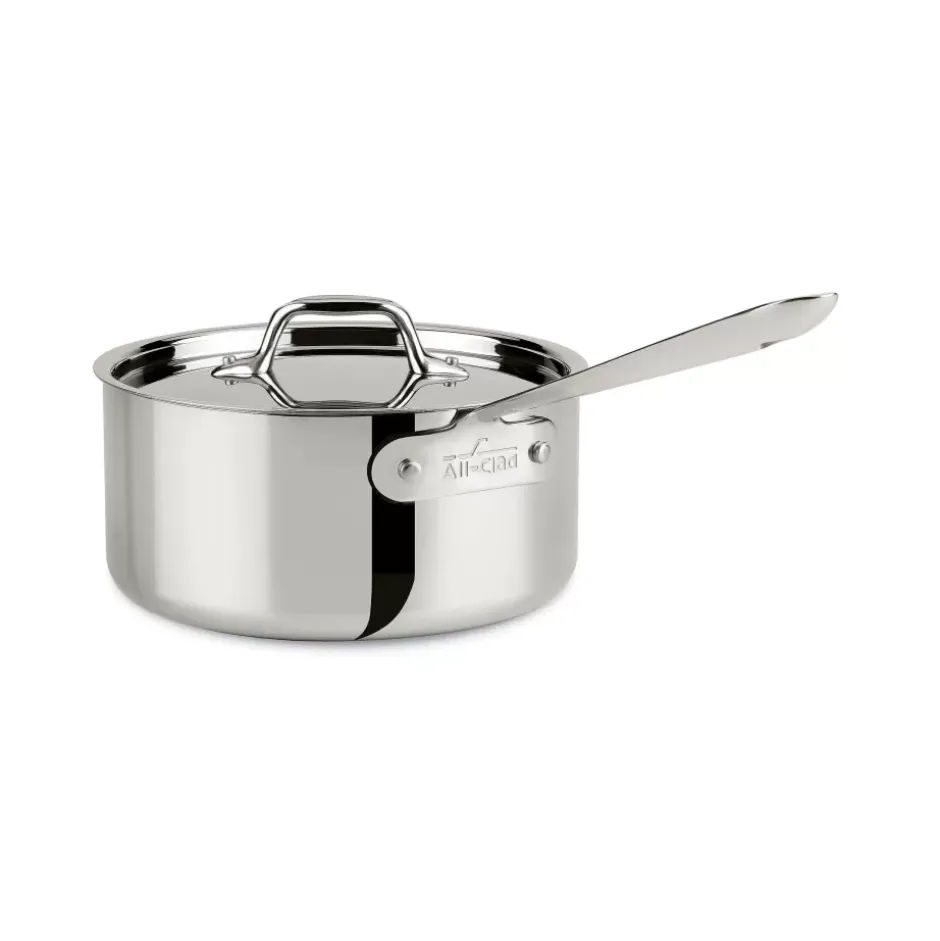 D3 Stainless 3-Ply Bonded Cookware, Sauce Pan With Lid, 3 Quart>All-Clad Online