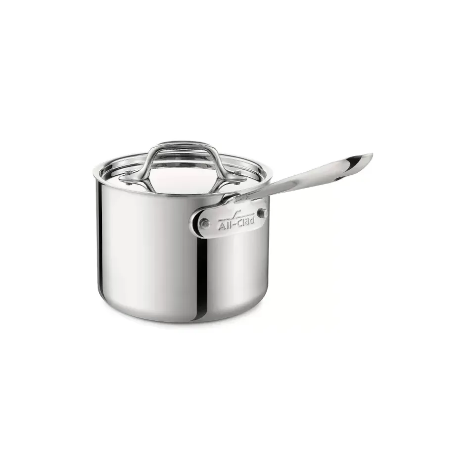D3 Stainless 3-Ply Bonded Cookware, Sauce Pan With Lid, 2 Quart>All-Clad Outlet