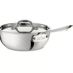 D3 Stainless 3-Ply Bonded Cookware, Saucier With Lid, 2 Quart><noscript><img width=