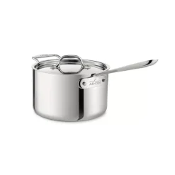 D3 Stainless 3-Ply Bonded Cookware, Sauce Pan With Loop And Lid, 4 Quart><noscript><img width=