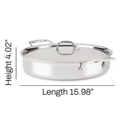 D3 Stainless 3-Ply Bonded Cookware, Mother Of All Pans With Lid, 6 Quart>All-Clad Fashion