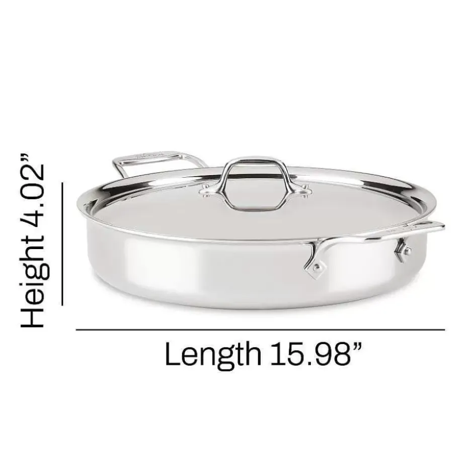 D3 Stainless 3-Ply Bonded Cookware, Mother Of All Pans With Lid, 6 Quart>All-Clad Fashion
