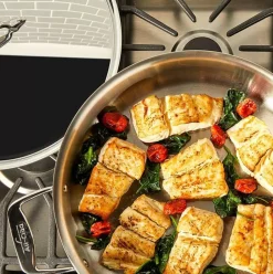 D3 Stainless 3-Ply Bonded Cookware, Mother Of All Pans With Lid, 6 Quart><noscript><img width=