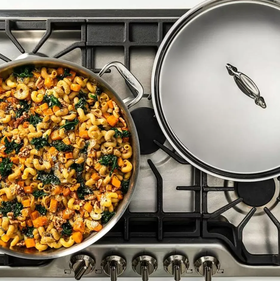 D3 Stainless 3-Ply Bonded Cookware, Sunday Supper Pan With Lid, 7 Quart>All-Clad Discount