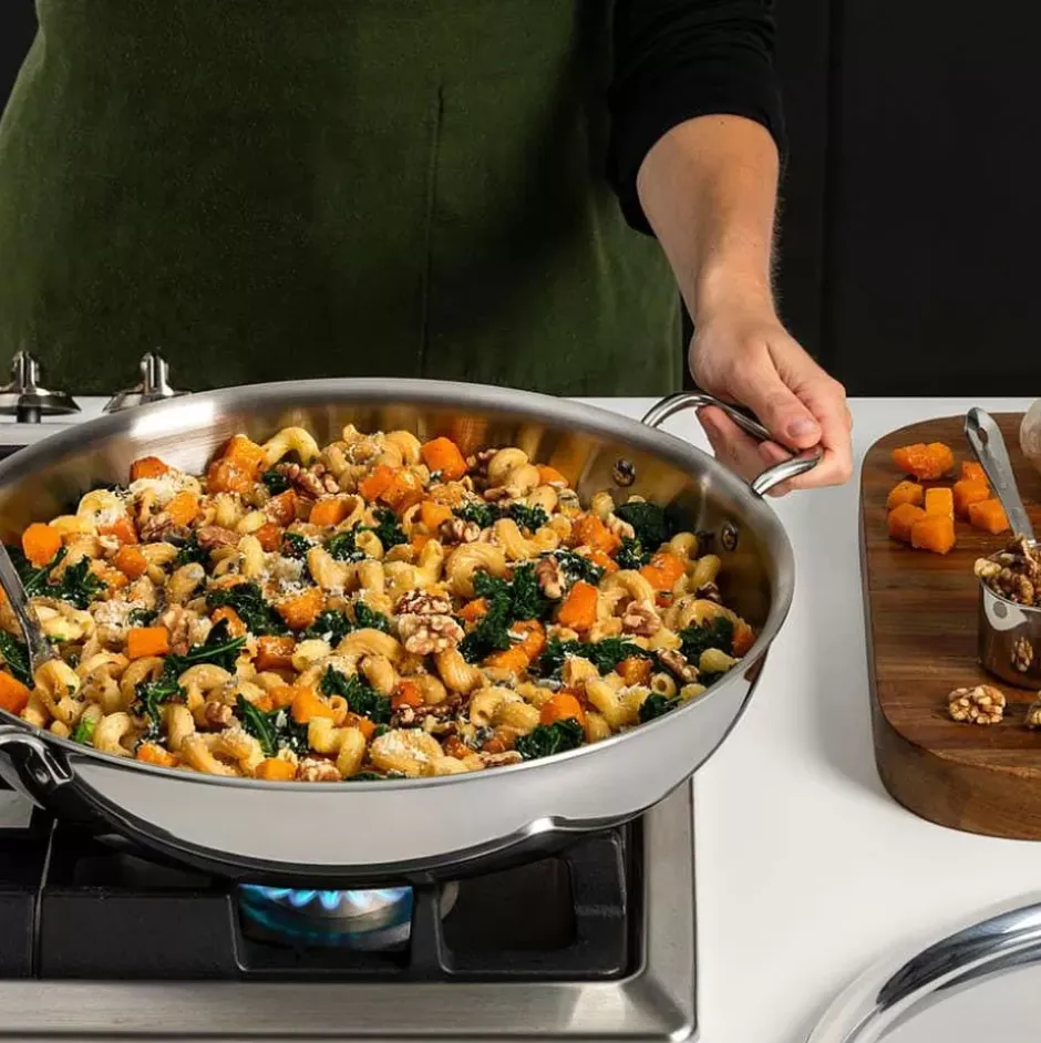 D3 Stainless 3-Ply Bonded Cookware, Sunday Supper Pan With Lid, 7 Quart>All-Clad Discount