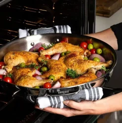 D3 Stainless 3-Ply Bonded Cookware, Sunday Supper Pan With Lid, 7 Quart><noscript><img width=