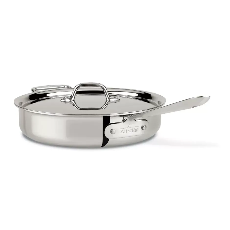 D3 Stainless 3-Ply Bonded Cookware, Saute Pan With Lid, 3 Quart>All-Clad New