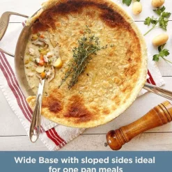D3 Stainless 3-Ply Bonded Cookware, Weeknight Pan With Lid, 4 Quart><noscript><img width=