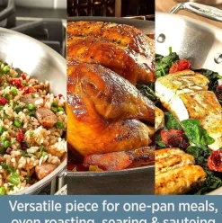D3 Stainless 3-Ply Bonded Cookware, Universal Pan With Lid, 3 Quart><noscript><img width=
