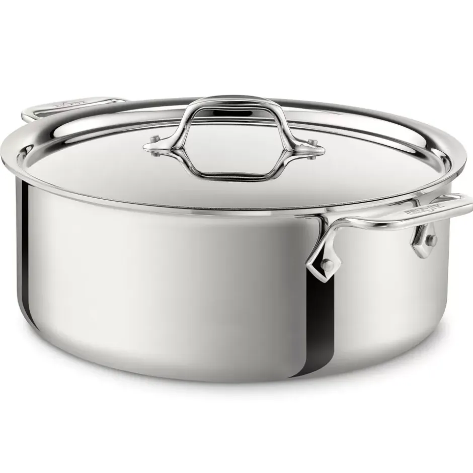 D3 Stainless 3-Ply Bonded Cookware, Stockpot With Lid, 6 Quart>All-Clad Online
