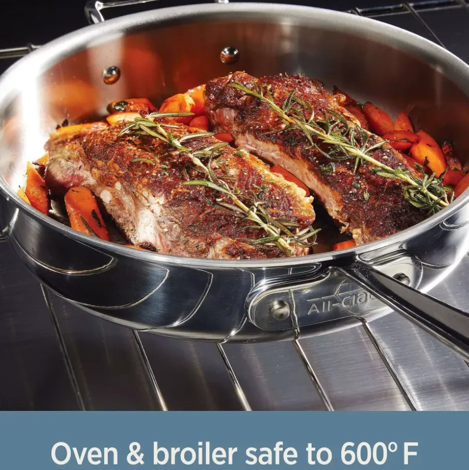 D3 Stainless 3-Ply Bonded Cookware, Butter Warmer With Pour Lip, 0.5 Quart>All-Clad Online