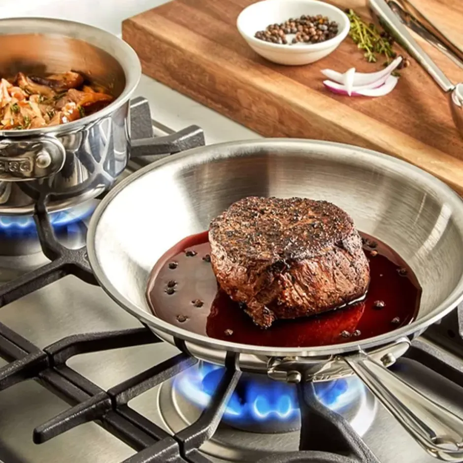 D3 Stainless 3-Ply Bonded Cookware Set, 2 Piece Kitchen Helper Set>All-Clad Hot