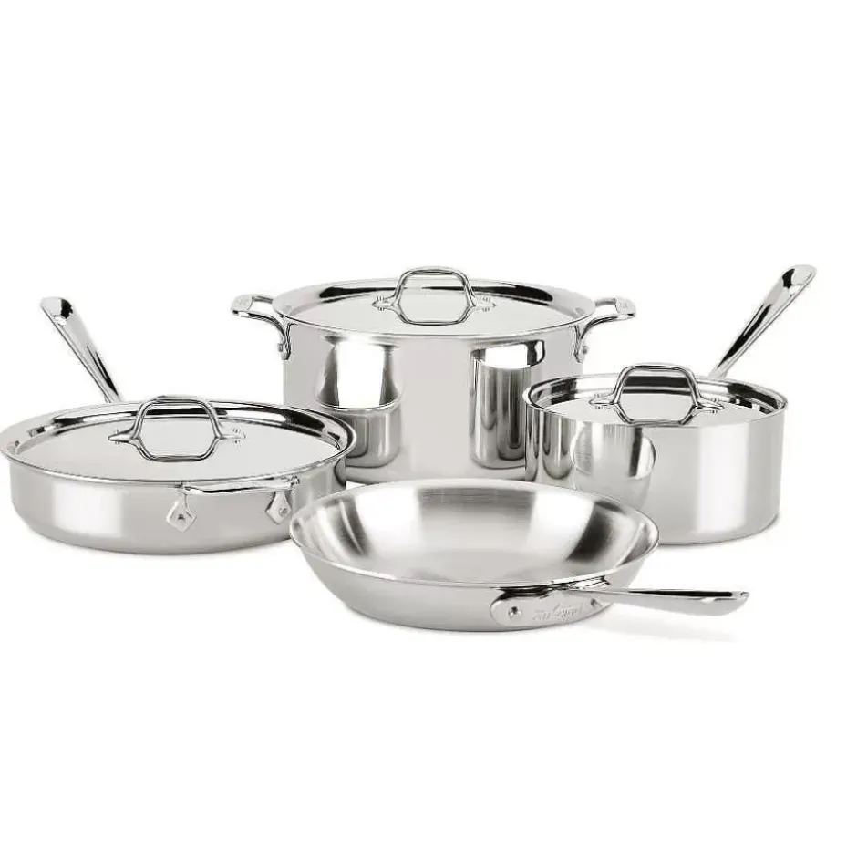 D3 Stainless 3-Ply Bonded Cookware, 7 Piece Set>All-Clad Online