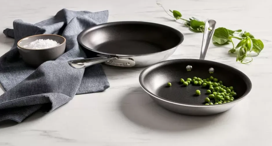 D3 Stainless 3-Ply Bonded Cookware, Nonstick 2 Piece Fry Pan Set, 8 & 10 Inch>All-Clad Outlet