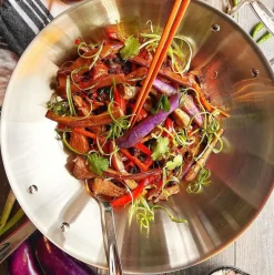 D3 Stainless 3-Ply Bonded Cookware, Wok, 14 Inch><noscript><img width=