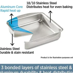 D3 Stainless 3-Ply Bonded Ovenware, Roasting Sheet, 10 X 14 Inch><noscript><img width=