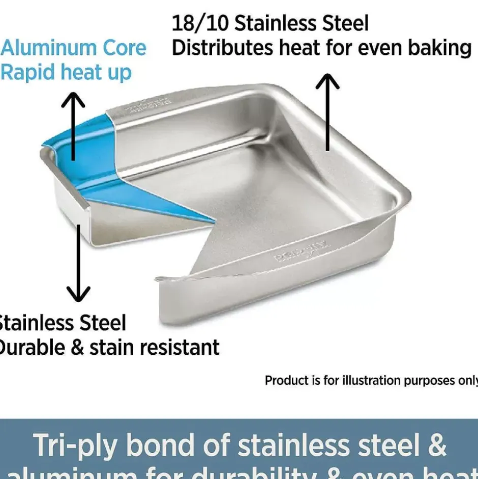 D3 Stainless 3-Ply Bonded Ovenware, Jelly Roll Pan, 12 X 15 Inch>All-Clad Outlet