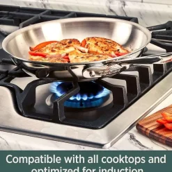 D5 Stainless 5-Ply 7 Piece Stainless Steel Cookware Set><noscript><img width=