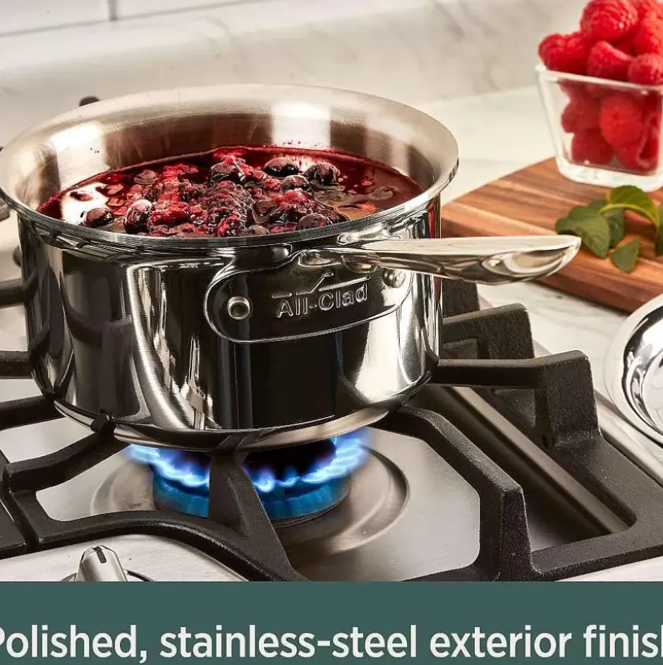 D5 Stainless Polished 5-Ply Bonded Cookware, 1.5 Quart Saucepan With Lid>All-Clad Online