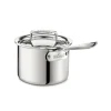 D5 Stainless Polished 5-Ply Bonded Cookware, Sauce Pan With Lid, 2 Quart>All-Clad Clearance