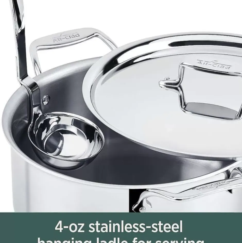 D5 Stainless Polished 5-Ply Bonded Cookware, Ultimate Soup Pot With Lid And Ladle, 6 Quart>All-Clad Discount