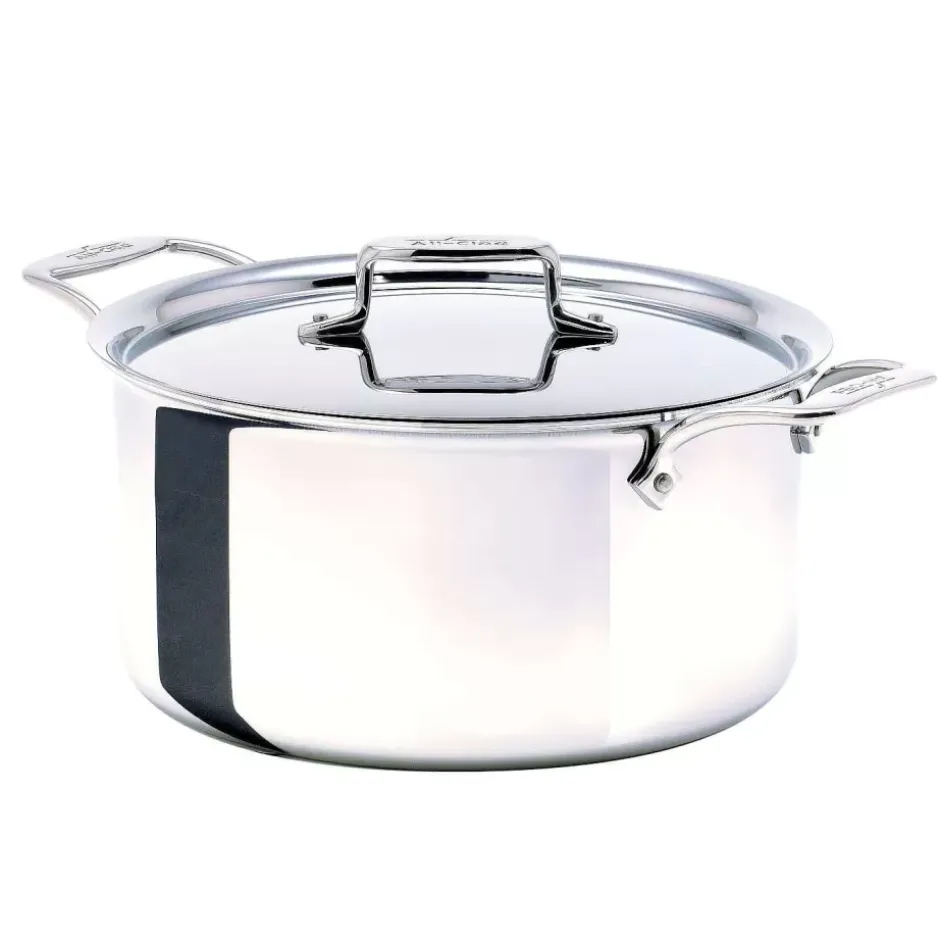 D5 Stainless Polished 5-Ply Bonded Cookware, Stockpot With Lid, 8 Quart>All-Clad Discount