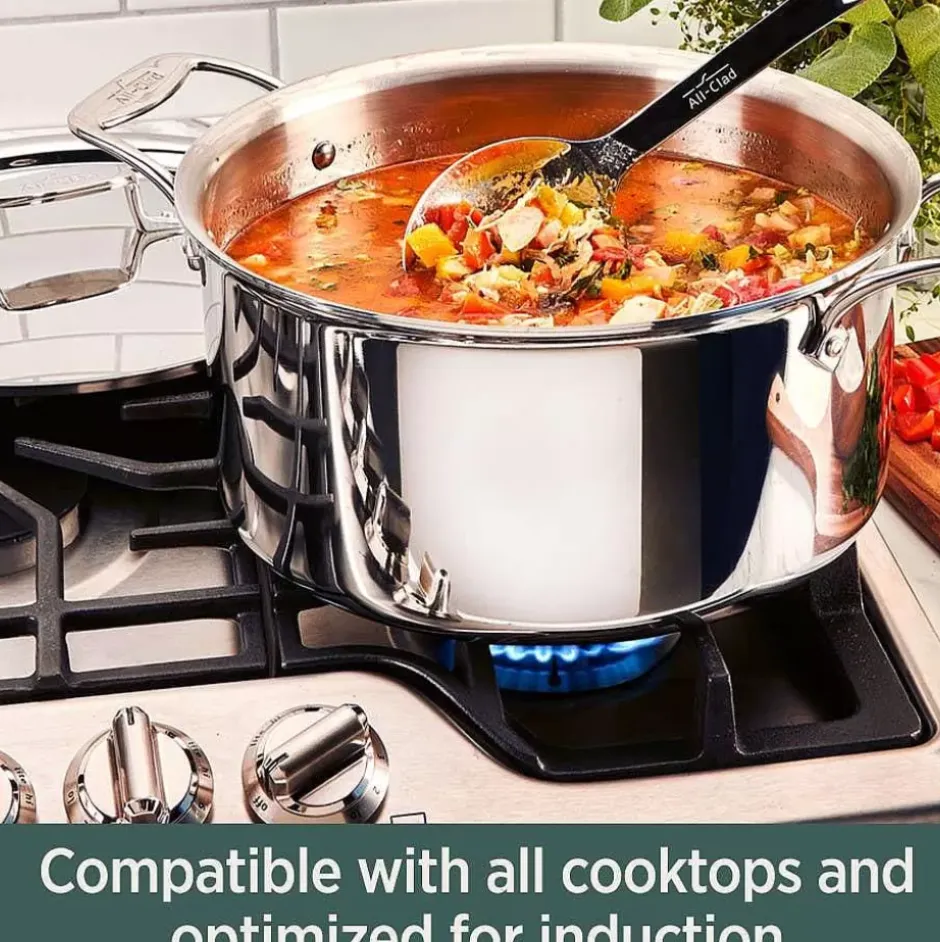 D5 Stainless Polished 5-Ply Bonded Cookware, Stockpot With Lid, 12 Quart>All-Clad Clearance