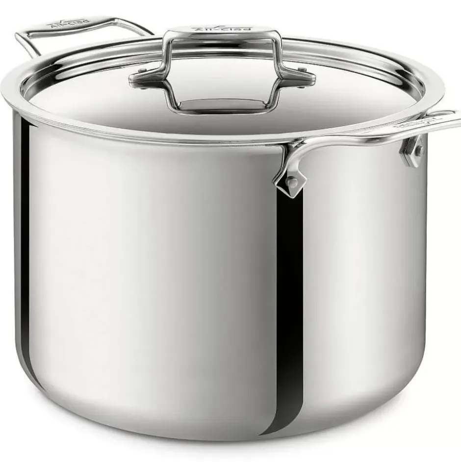 D5 Stainless Polished 5-Ply Bonded Cookware, Stockpot With Lid, 12 Quart>All-Clad Clearance
